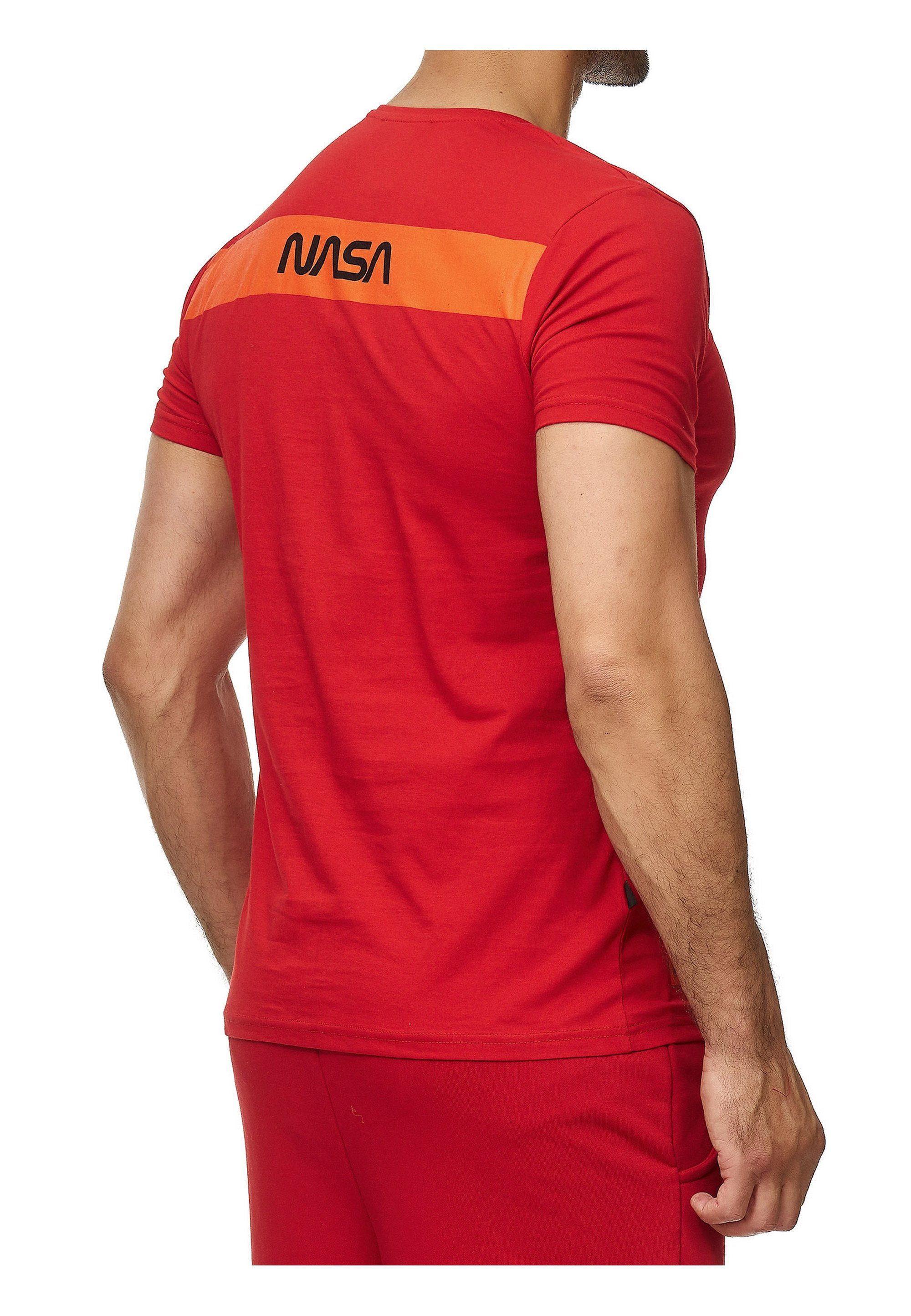 RedBridge T-Shirt Tucson mit gesticktem NASA-Design rot
