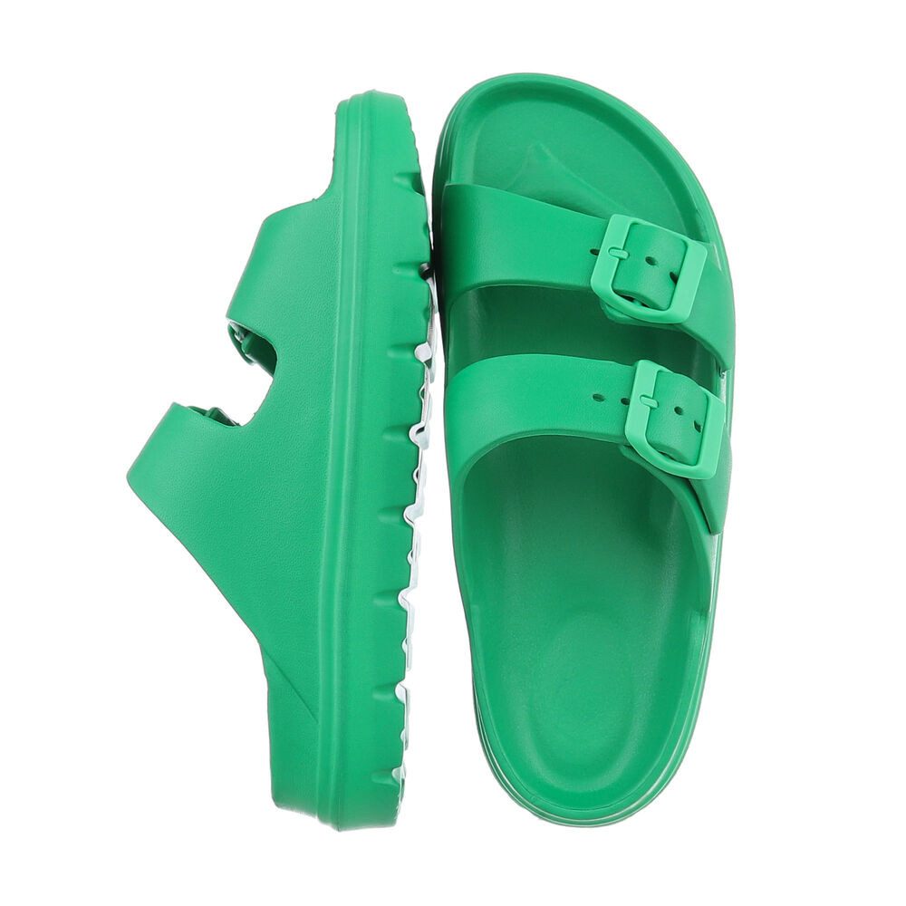 Ital-Design Damen Mules Strand Plateausandaletten (86192899) Flach Pantolet günstig online kaufen