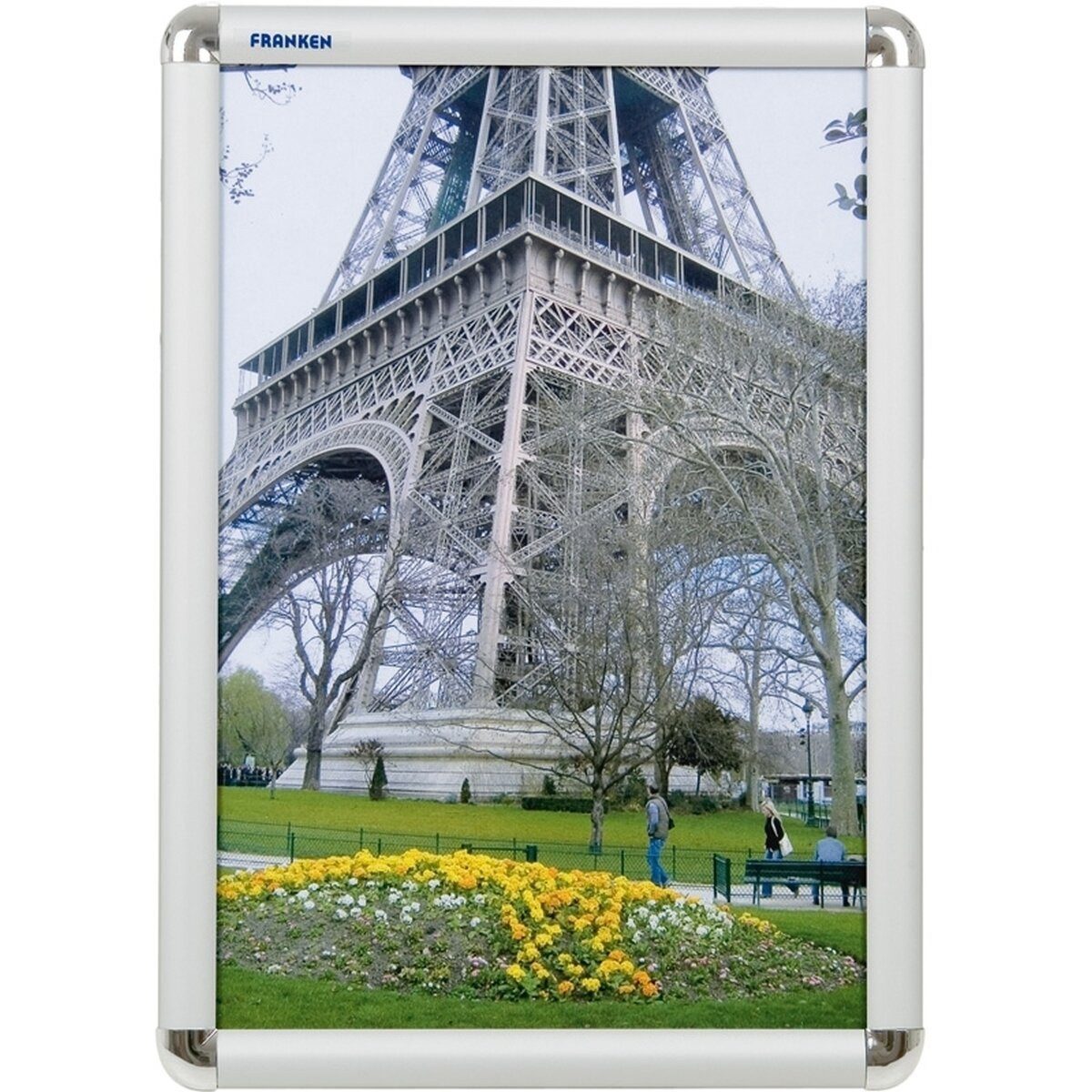 FRANKEN Fächermappe Wechselrahmen-Tafel silber Aluminium Klapprahmen 32,2 cmx44,5 cm