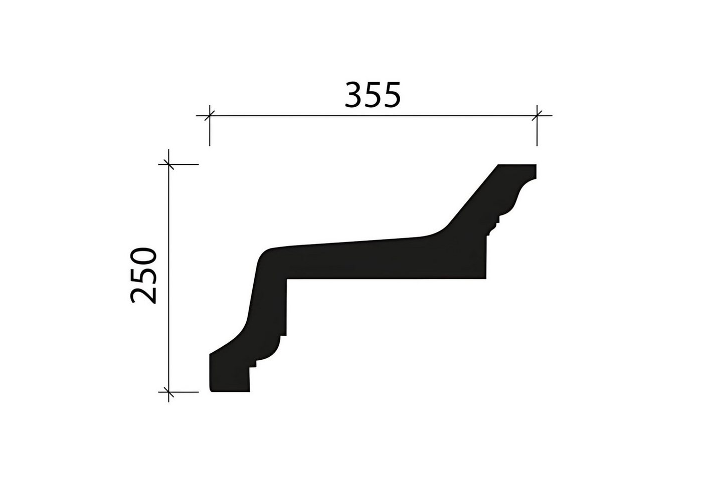 Thumbnail - Profhome Eckprofil 1 MUSTERSTÜCK S-401101 20 cm MUSTER der Eckleiste Fassadenprofil (1 MUSTERSTÜCK, Produktmuster, 1-St....