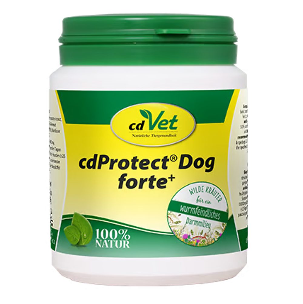 cdVet cdProtect Dog forte+, Nahrungsergänzungsmittel für: Hunde, Wilde Kräuter für ein wurmfeindliches Darmmilieu