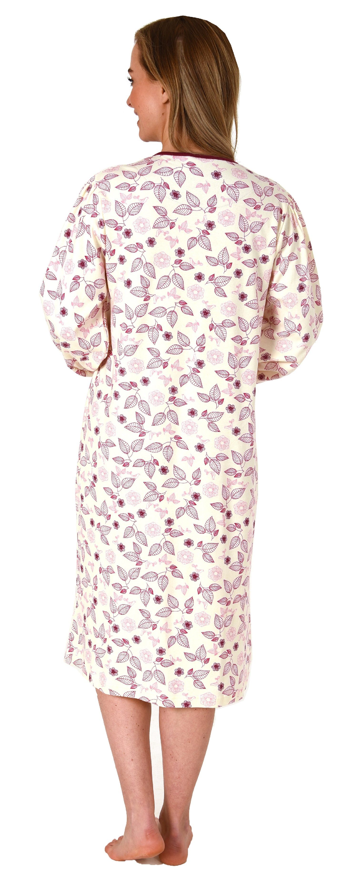 in creme Nachthemd Edles Übergröße -auch Damen Kuschelinterlock-Qualität in Normann Nachthemd