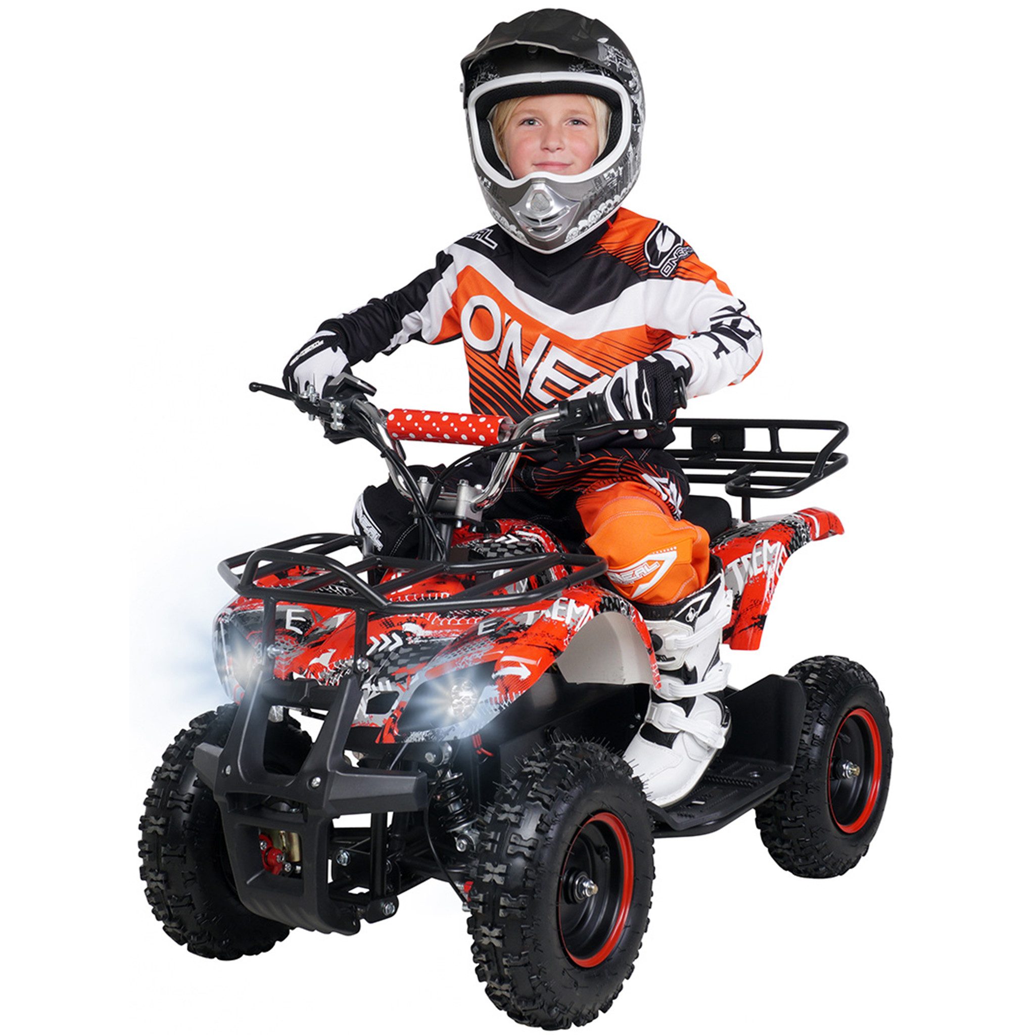 Actionbikes Motors Elektro-Kinderquad Kinder Elektroquad Torino ATV 1000 W 36 V, Belastbarkeit 50 kg, (1-tlg), Pocket Quad - Safety Touch - gelochte Scheibenbremse - bis 25 km/h