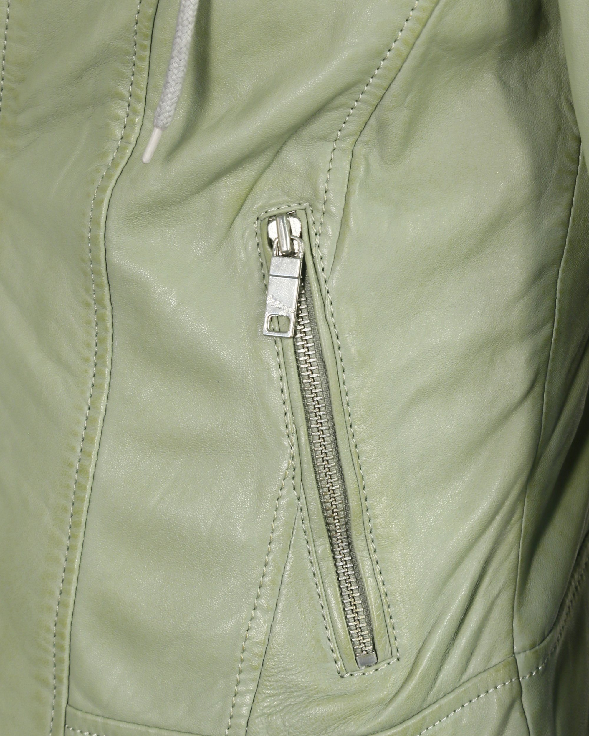 Lederjacke dust Mico Maze green