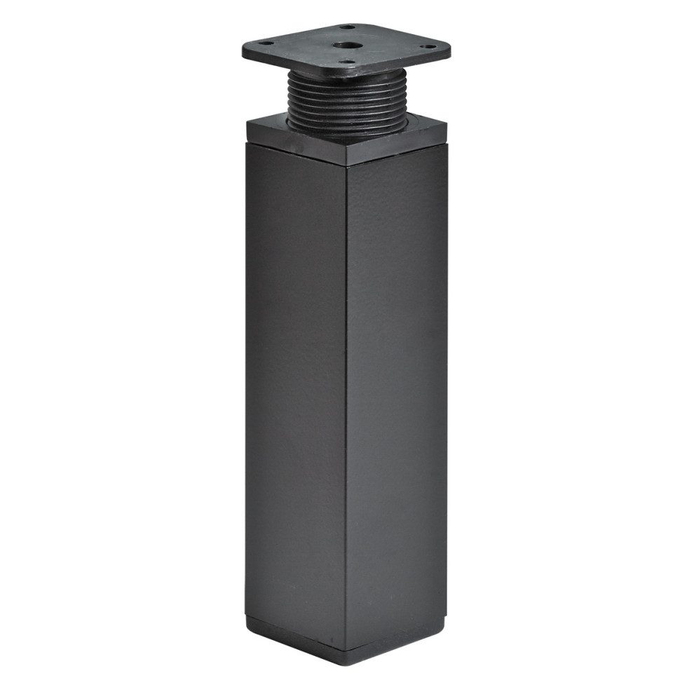 Hettich Möbelfuß Hettich Möbelfuß 4,0 x 15 -16,5 cm Stahl schwarz -