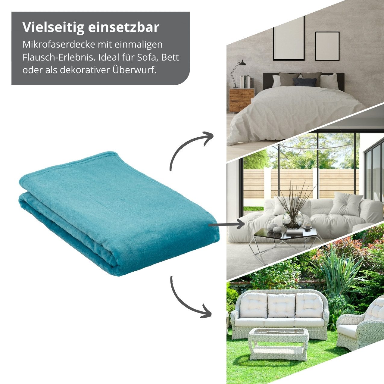 Wohndecke Kuscheldecke, liebling, einmaliges Flausch-Erlebnis, samtigweich, in 14 Unifarben, 3 Größen