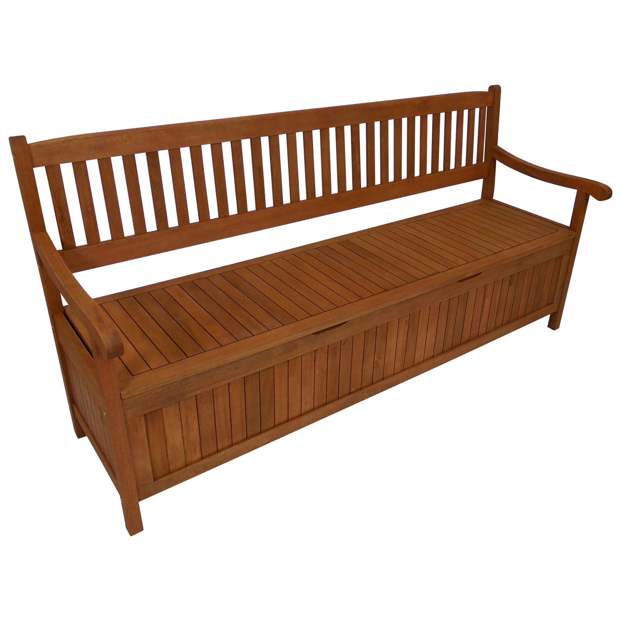 TPFGarden Truhenbank PORTSMOUTH (4-Sitzer mit großem Staufach unter der Sitzfläche, aus geöltem Eukayltpus Holz), Maße BxTxH: 180x64x90 cm - FSC®-zertifiziert