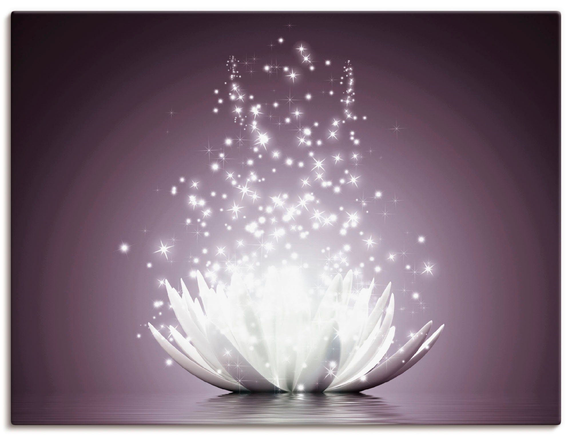 Artland Wandbild Magie der Lotus-Blume, Blumen (1 St), als Leinwandbild, Poster in verschied. Größen