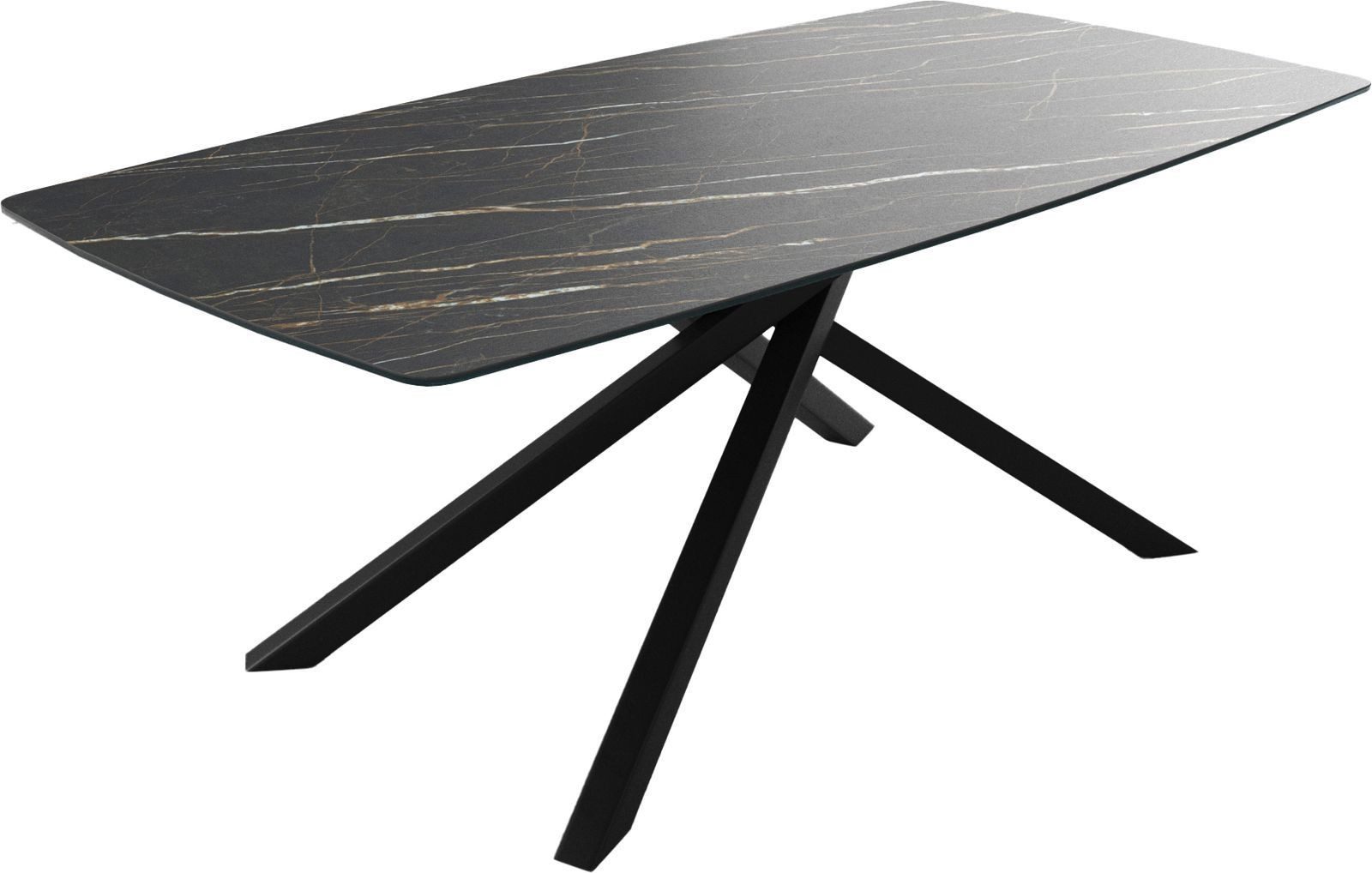 DELIFE Esstisch Edge, Bootsform Keramik Laminam®Noir günstig online kaufen