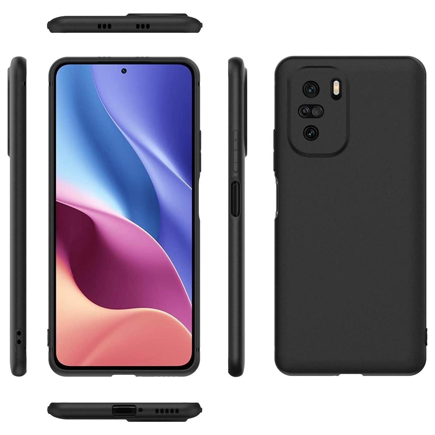 CoolGadget Handyhülle Black Series Handy Hülle für Xiaomi Poco F3 6,67 Zoll, Edle Silikon Schlicht Schutzhülle für Poco F3, Xiaomi Mi 11i Hülle