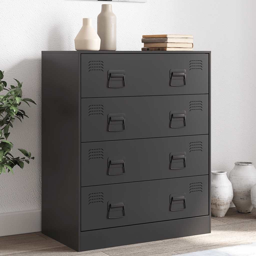vidaXL Sideboard, Sideboard Schwarz 67x39x83 cm günstig online kaufen