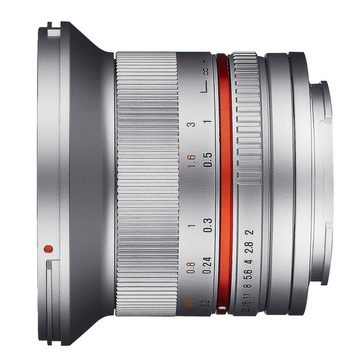 Samyang MF 12mm F2,0 APS-C Canon M silber Superweitwinkelobjektiv