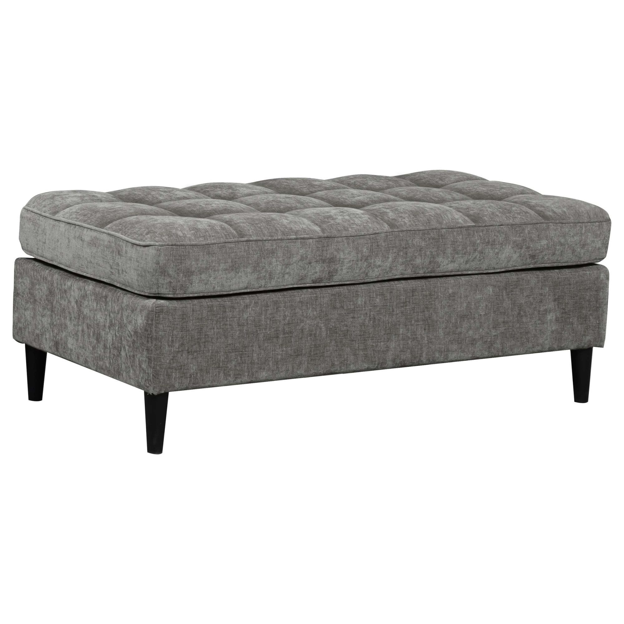 Dorel Home Hocker LINDHUS, Breite 120 cm, Knopfsteppung, individuell zu kombinieren, Cord und Chenille-Bezug