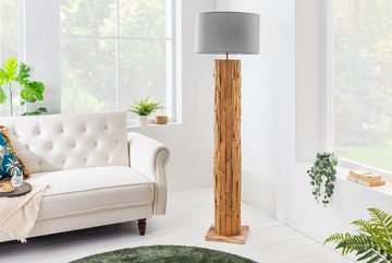 riess-ambiente Stehlampe ROOTS 180cm grau, ohne Leuchtmittel, Wohnzimmer · Massivholz · Leinen · Handarbeit · Maritim