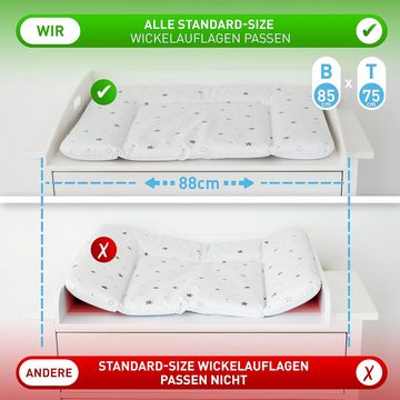 FLIPLINE® Wickelaufsatz Wickelaufsatz Hemnes HappyBaby für IKEA Hemnes Kommode