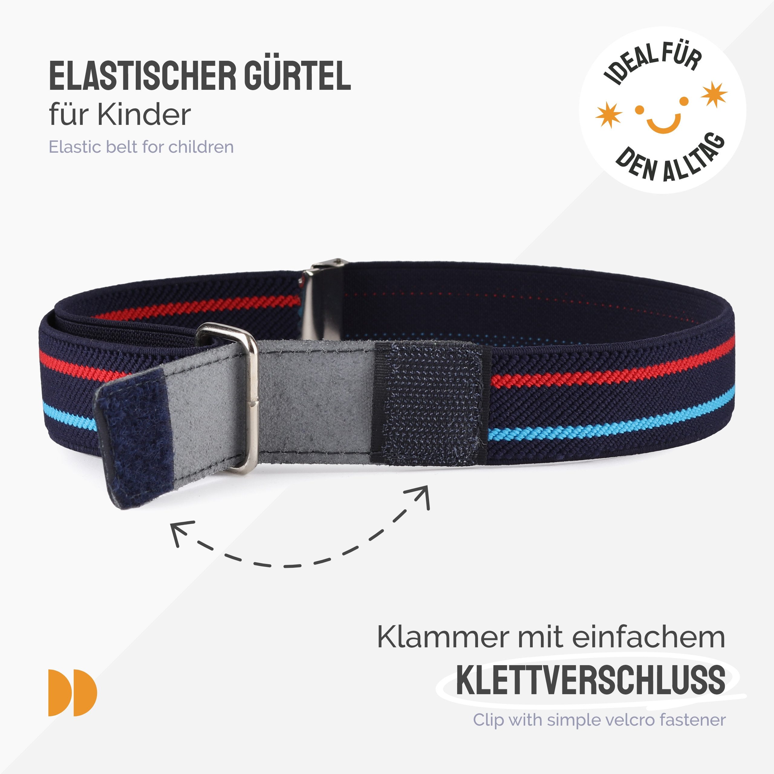 Ladeheid Stoffgürtel Kinder Gürtel Elastik-Gürtel 1-12 Jahre 34-90 cm P15 (1-St) – Bild 2 von 5