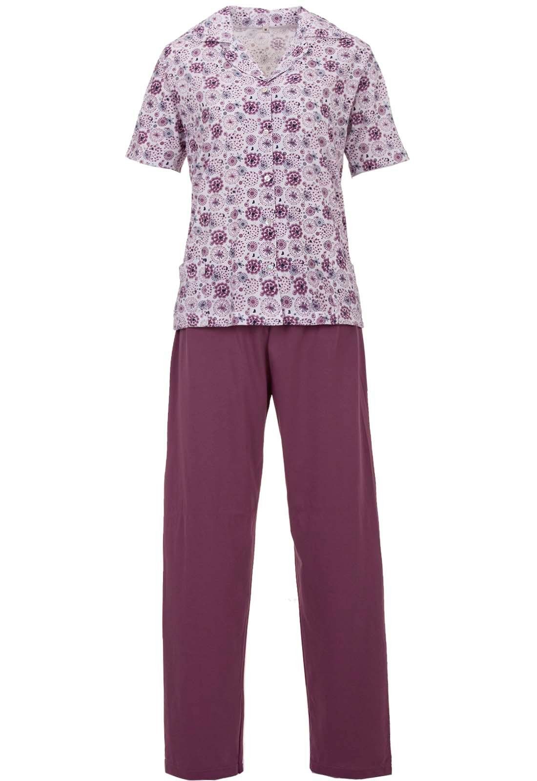 zeitlos Pyjama Pyjama Set Kurzarm - Grafik Print