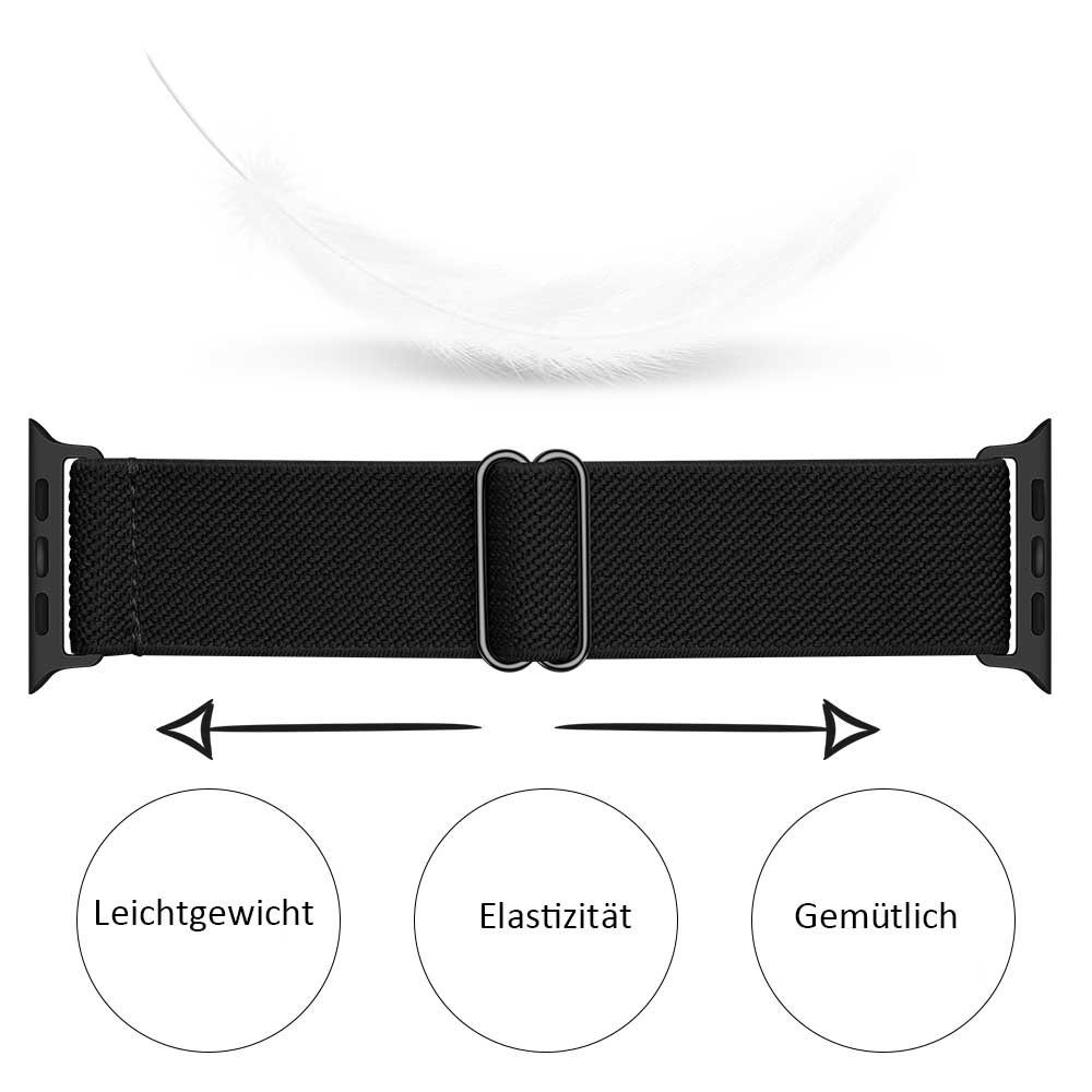Diida Smartwatch-Armband Watch Band,Uhrenarmbänder,Uhrenarmband,für Apple schwarz 1-7,38, watch 40mm