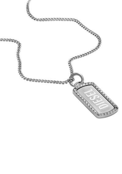 Diesel Kette mit Anhänger Schmuck Edelstahl Halsschmuck Panzerkette DOG TAG