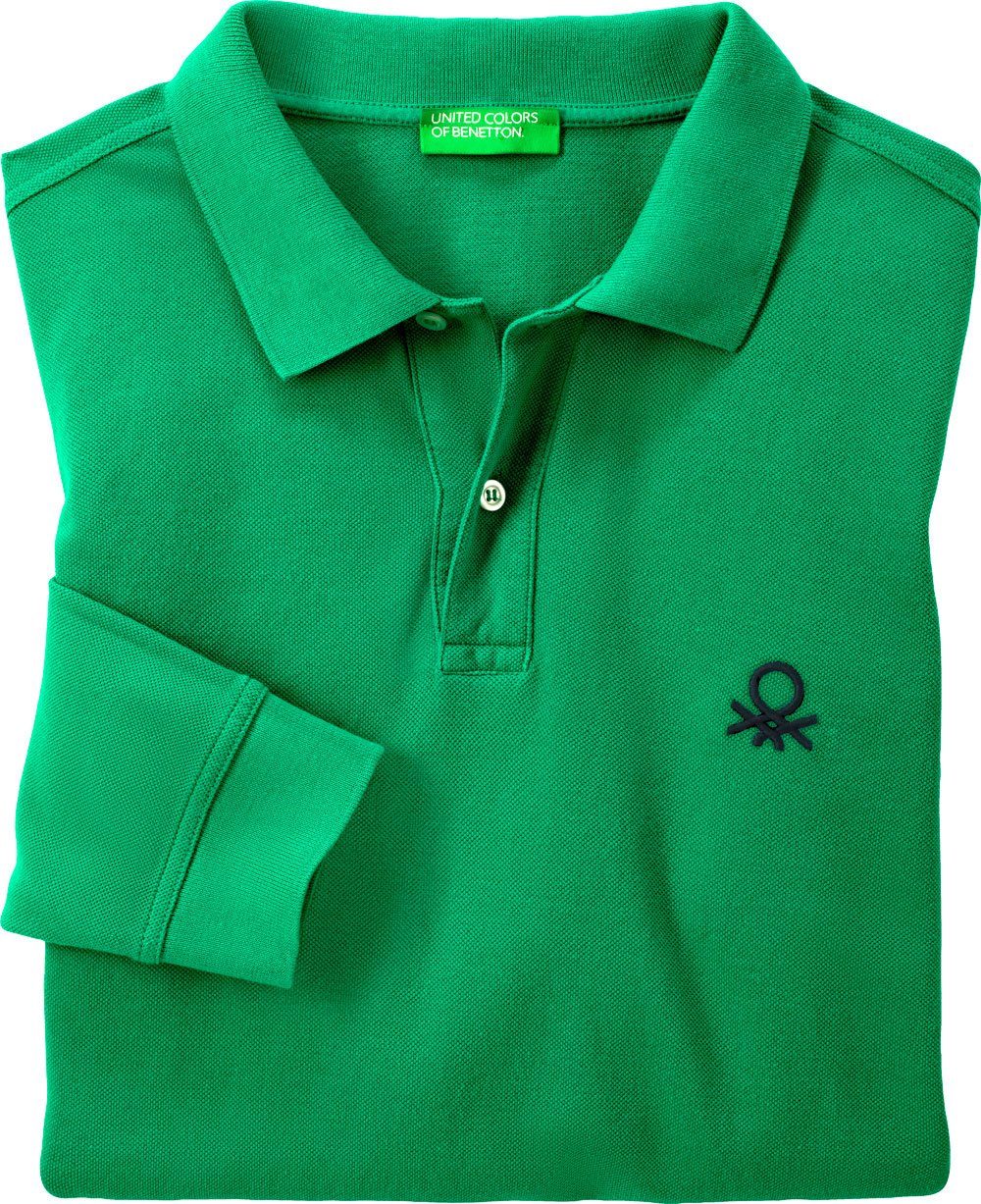 grün Benetton Baumwolle Langarm-Poloshirt of United aus Colors