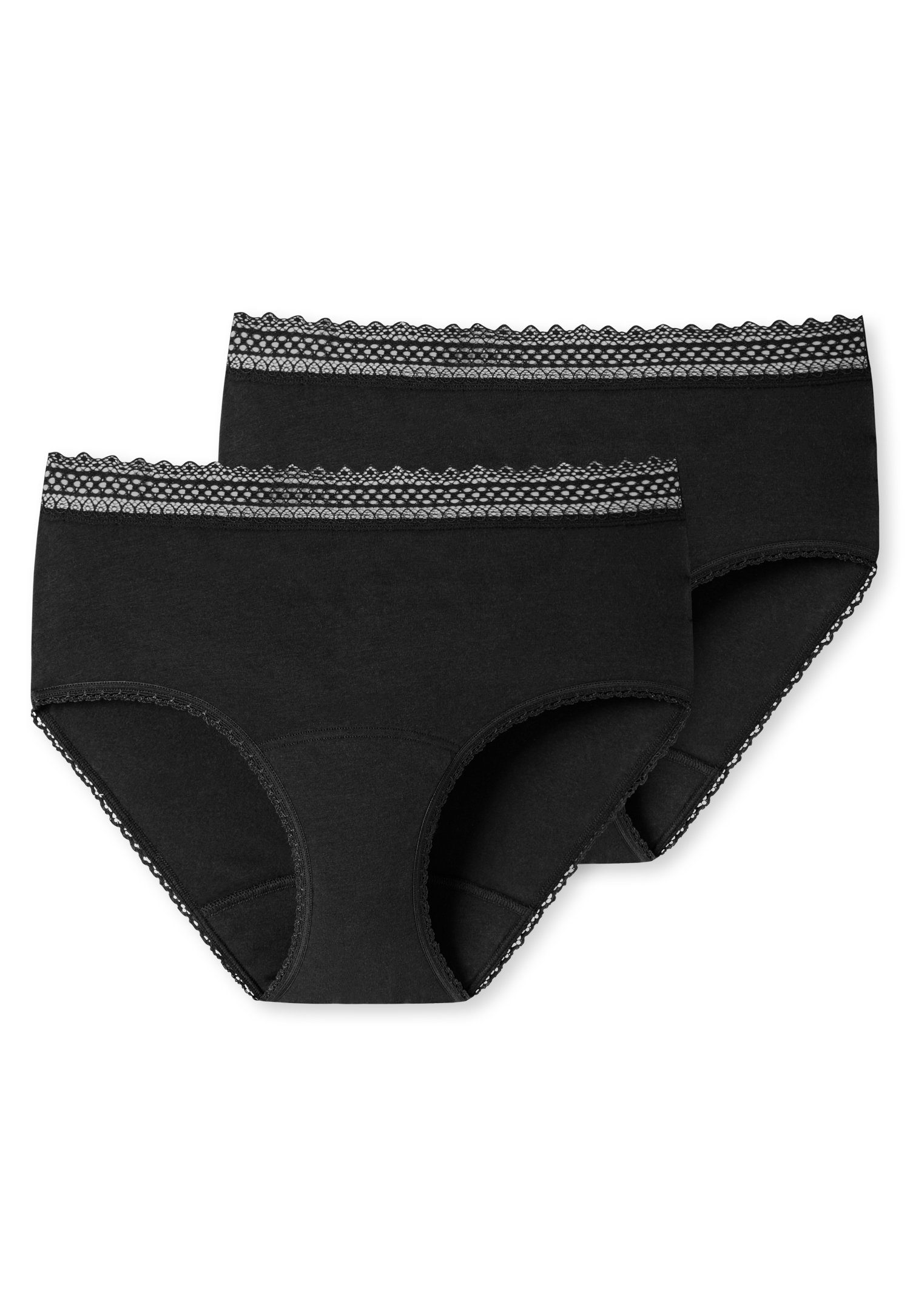 Schiesser Panty schwarz Auslaufschutz (2er-Pack) mit