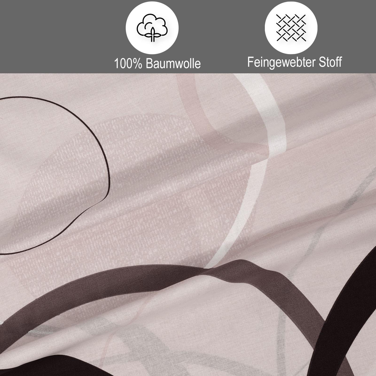 Buymax Bettwäsche Wave, Bettgarnitur, Bettbezug Set, Renforcé, 2 teilig, 100% Baumwolle