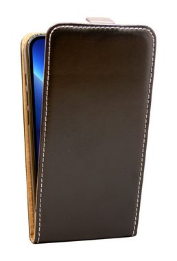 cofi1453 Handyhülle Flip Case kompatibel mit iPhone 13 Pro Max Schwarz, Schutzhülle Handy Flip Cover Klapptasche Schwarz