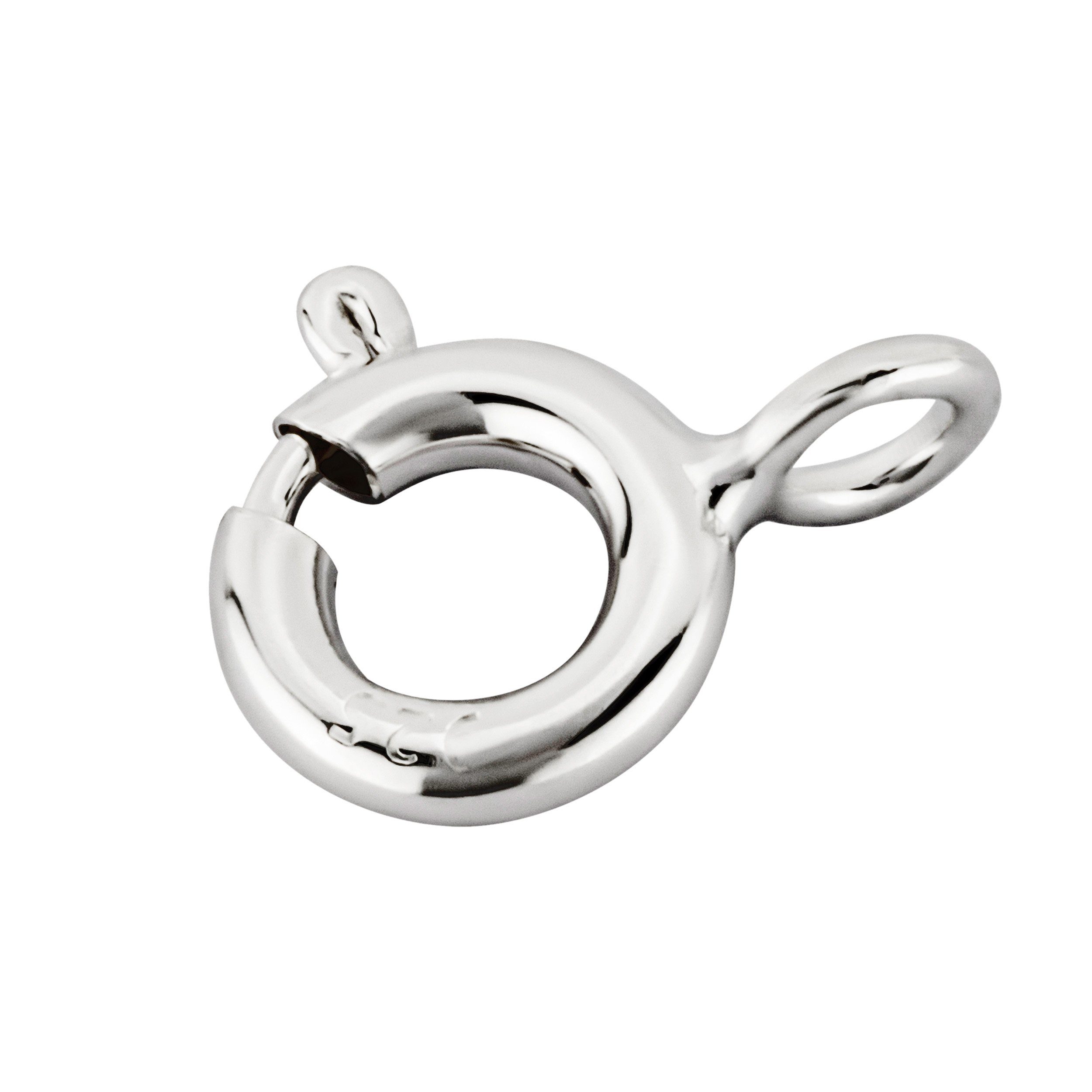 Verschlussklammer 1x Kettenverschluss Federring 925 Silber Ersatzverschluss 7mm für Silb