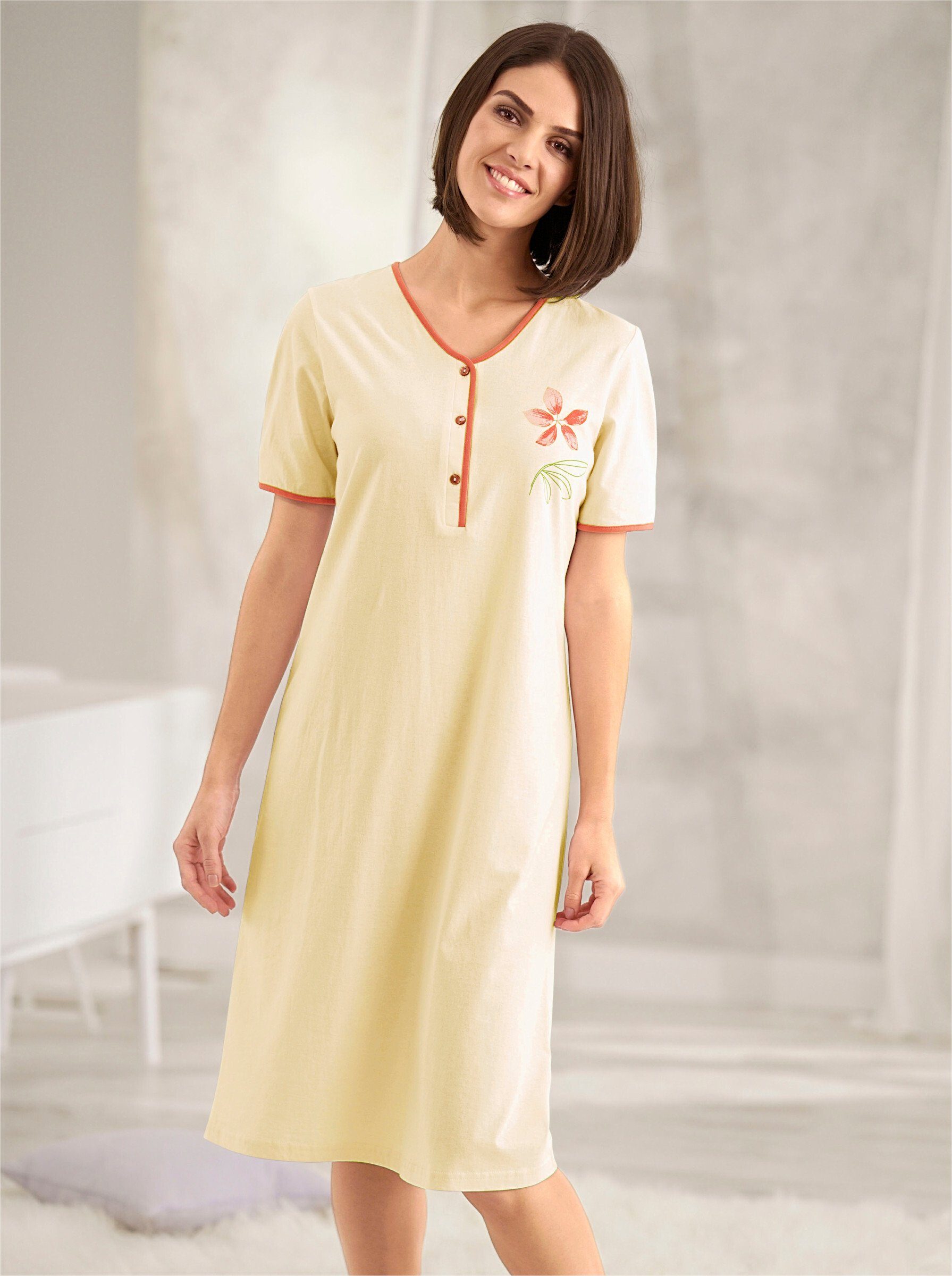 Ascafa Nachthemd Kurzarm-Nachthemden (2-tlg) günstig online kaufen