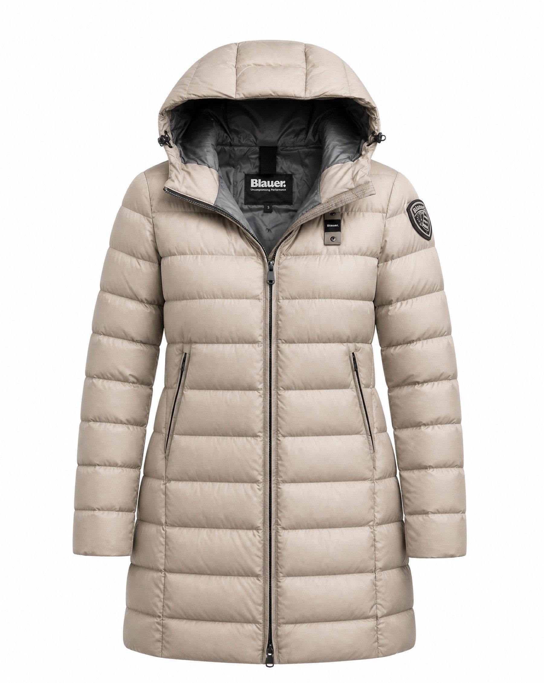 Blauer Steppjacke