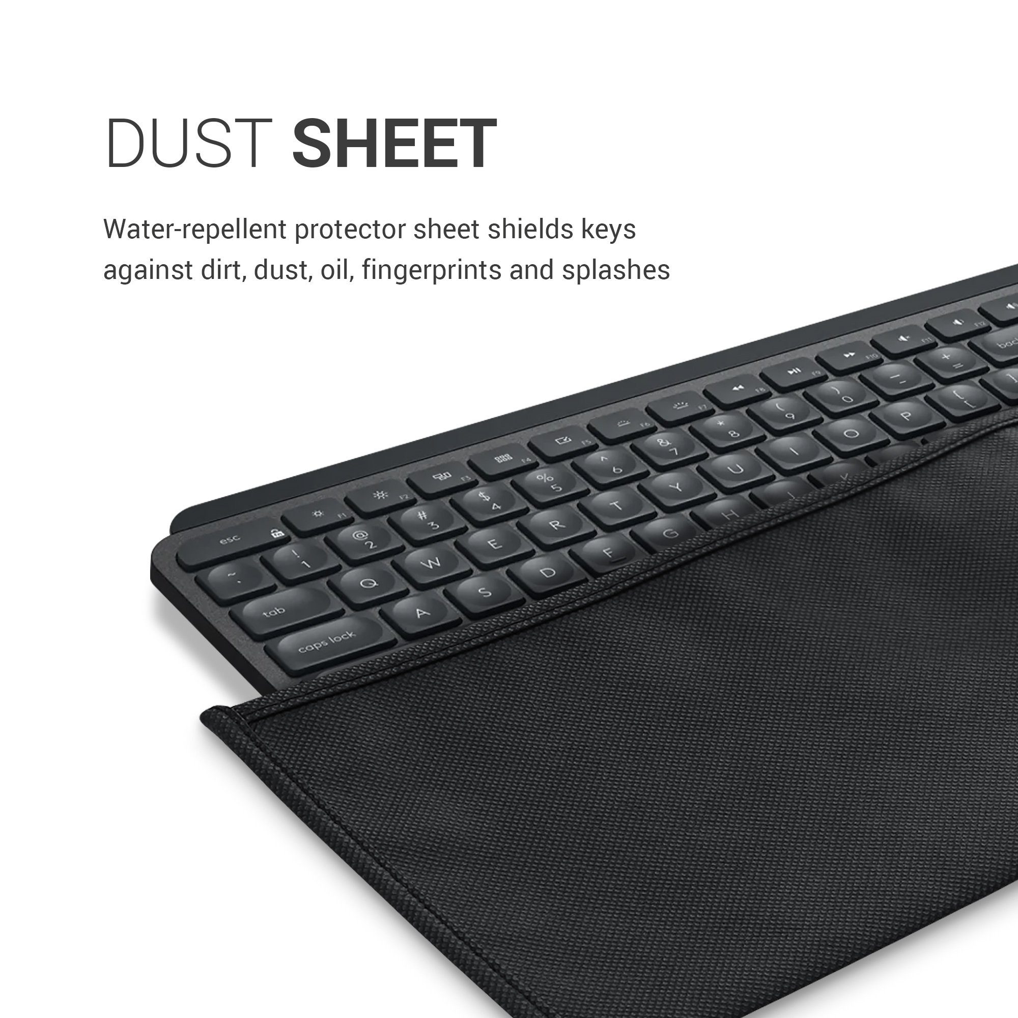kwmobile Etui Hülle für Logitech MX Keys Wireless, PC Tastatur Schutzhülle - Keyboard Staub Cover Case