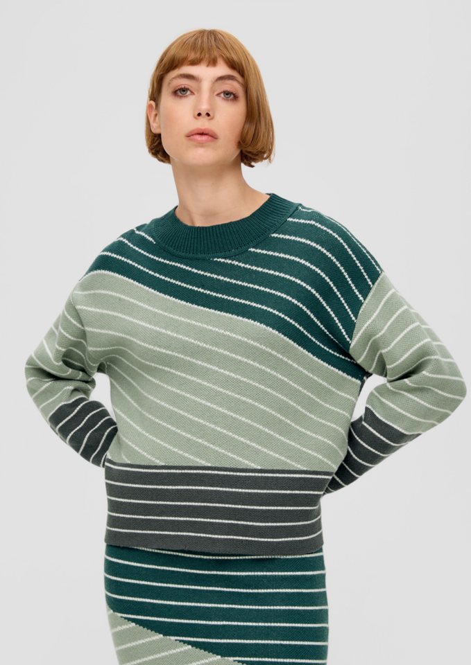 s.Oliver Strickpullover Strickpulli mit asymmetrischen Streifen