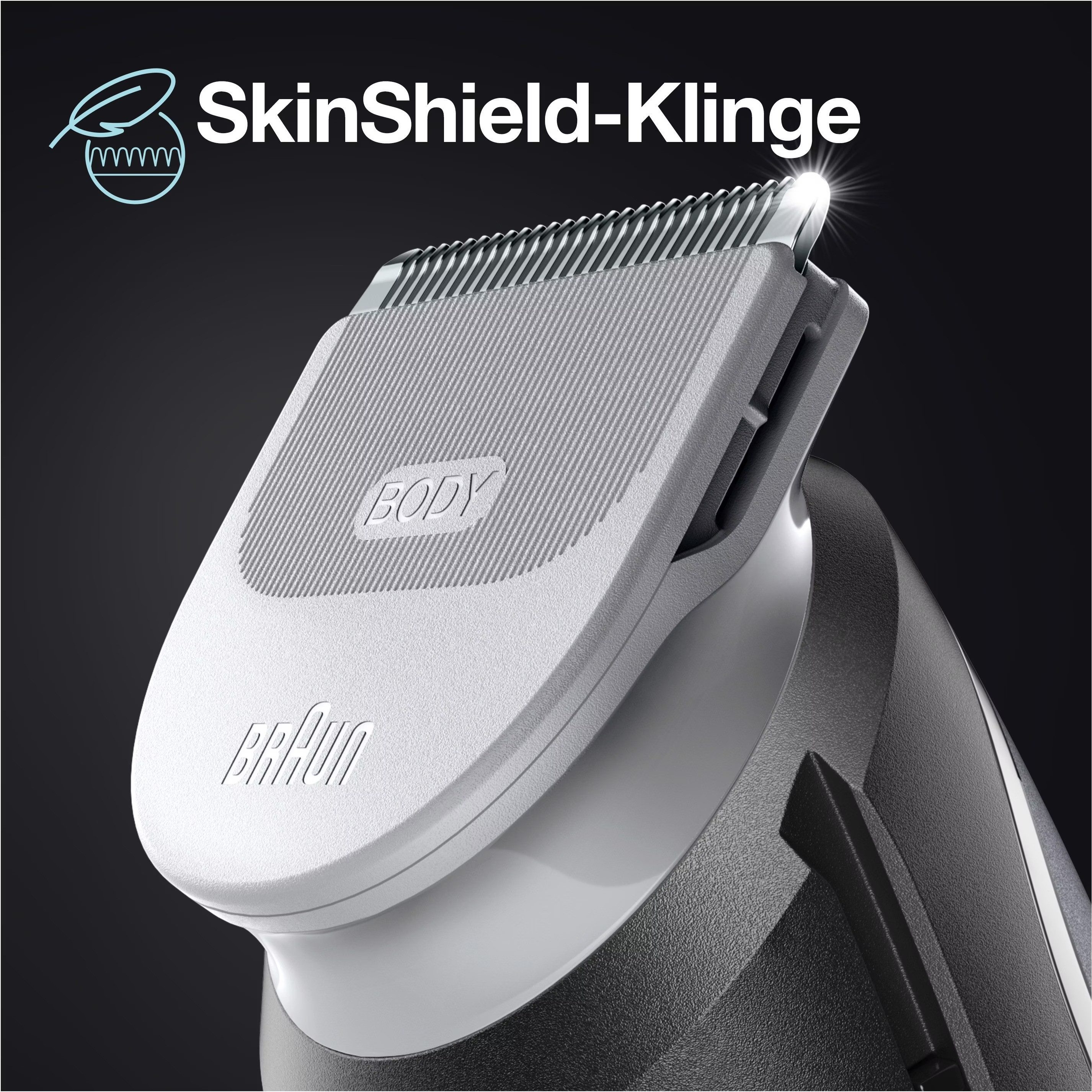 Braun Körperrasierer BodyGroomer 3 All-in-One Körperpflege Ganzkörper Trimmer, Nass- und Trockenanwendung, Ergonomisches Design
