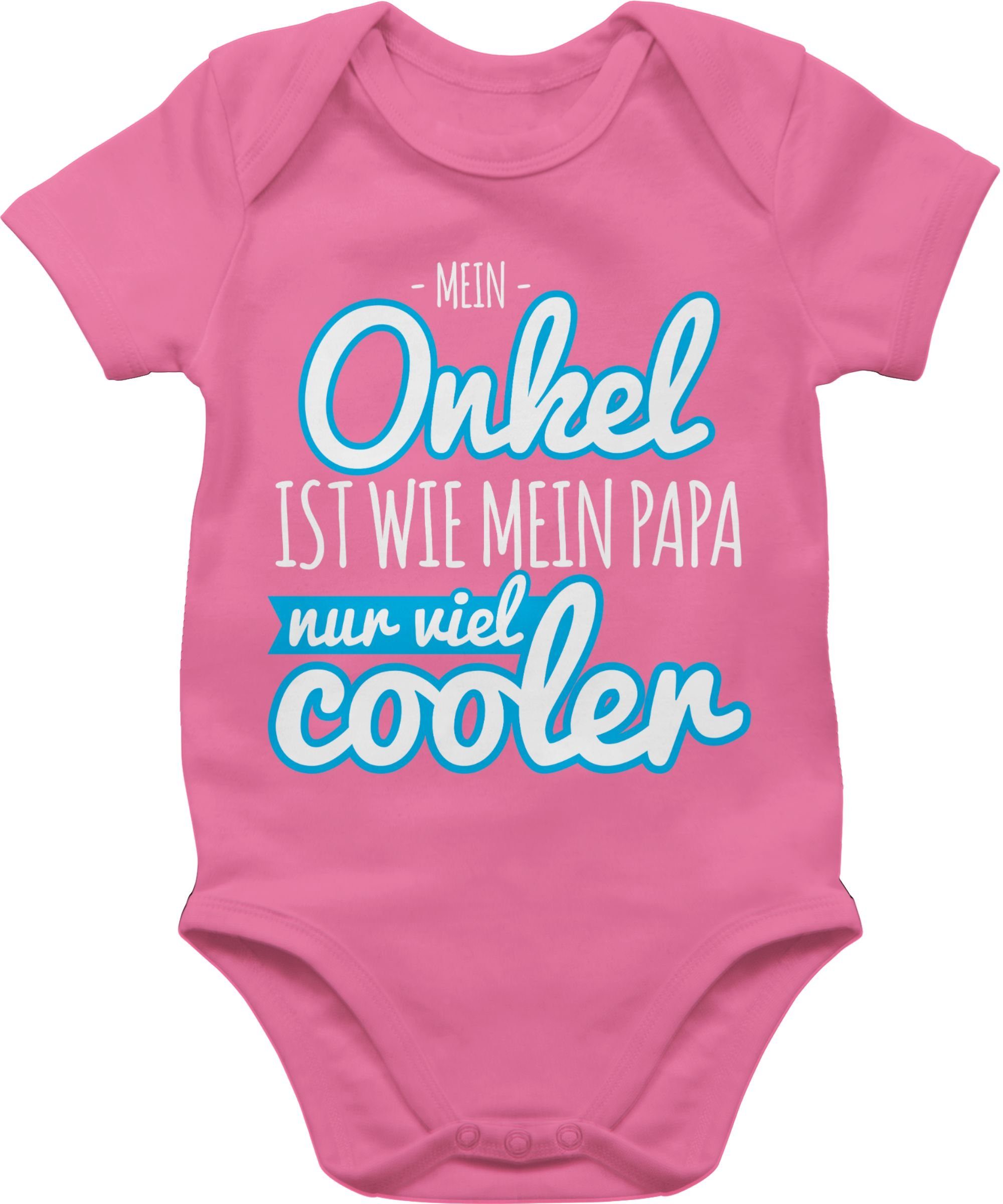Shirtracer Shirtbody »Mein Onkel ist wie mein Papa nur viel cooler blau