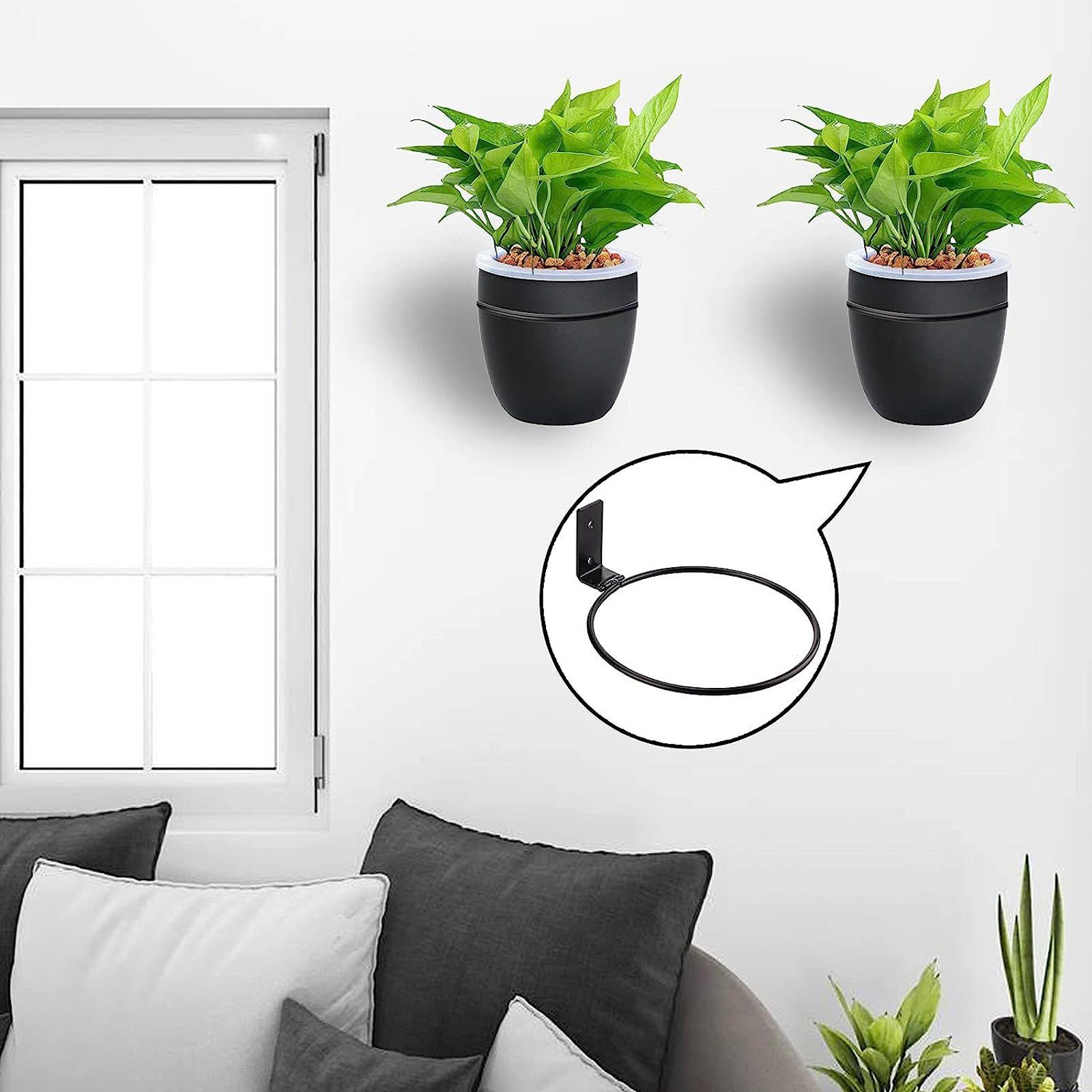 SEEZSSA Rankhilfe 3xBlumentopfhalter Ring,Metall Wandhalterung,für Hausgart günstig online kaufen