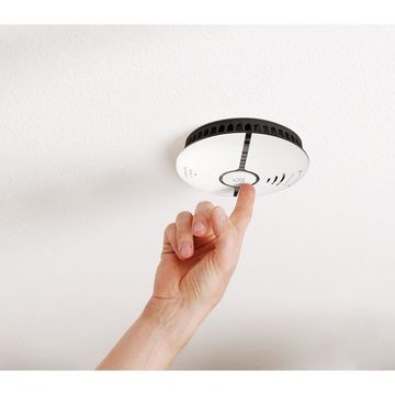 DELTACO SMART HOME Bewegungsmelder SH-WS03 WLAN Rauchmelder Ton-/Licht-Alarm App-Steuerung 30m², App-Benachrichtigung im Gefahrenfall