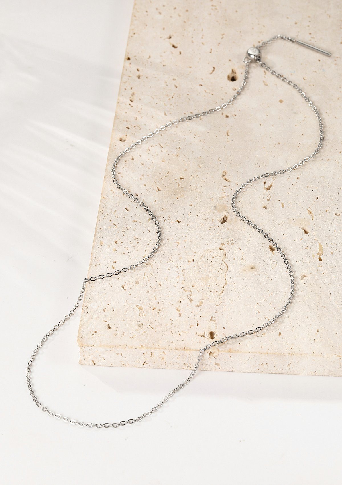 Hey Happiness Lange Kette aus Edelstahl, Anker Schlange Kette zur Auswahl, 18K vergoldete Basic Kette ohne Anhänger zum Kombinieren, wasserfest