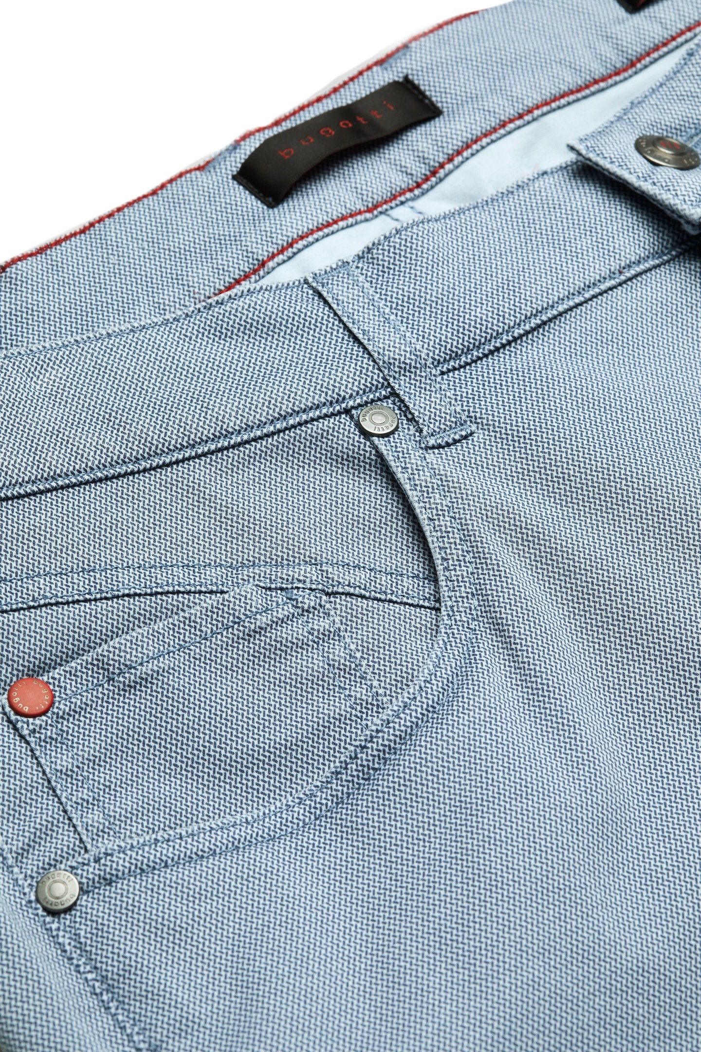 blaugrau 5-Pocket-Hose aus Baumwoll-Mix elastischem bugatti