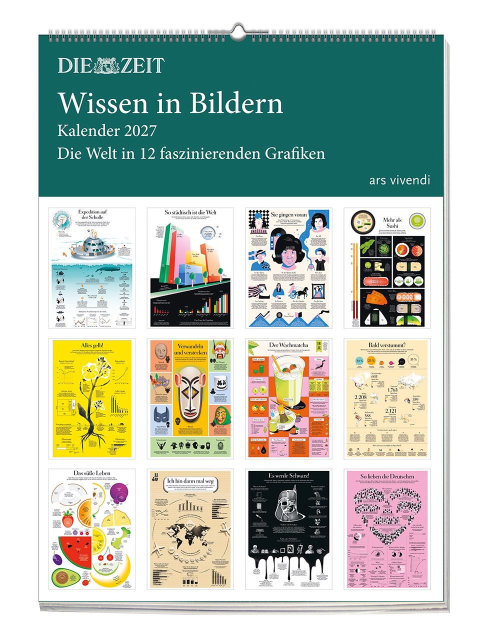 ars vivendi Wandkalender Die Zeit - Wissen in Bildern 2027