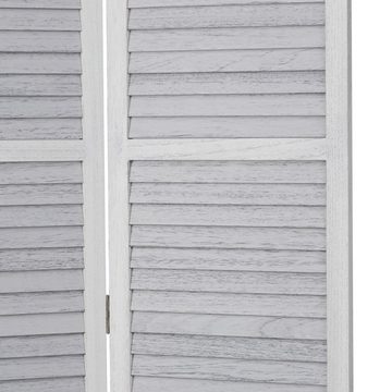 Homestyle4u Paravent 3 fach Raumteiler Holz Sichtschutz grau, 3-teilig