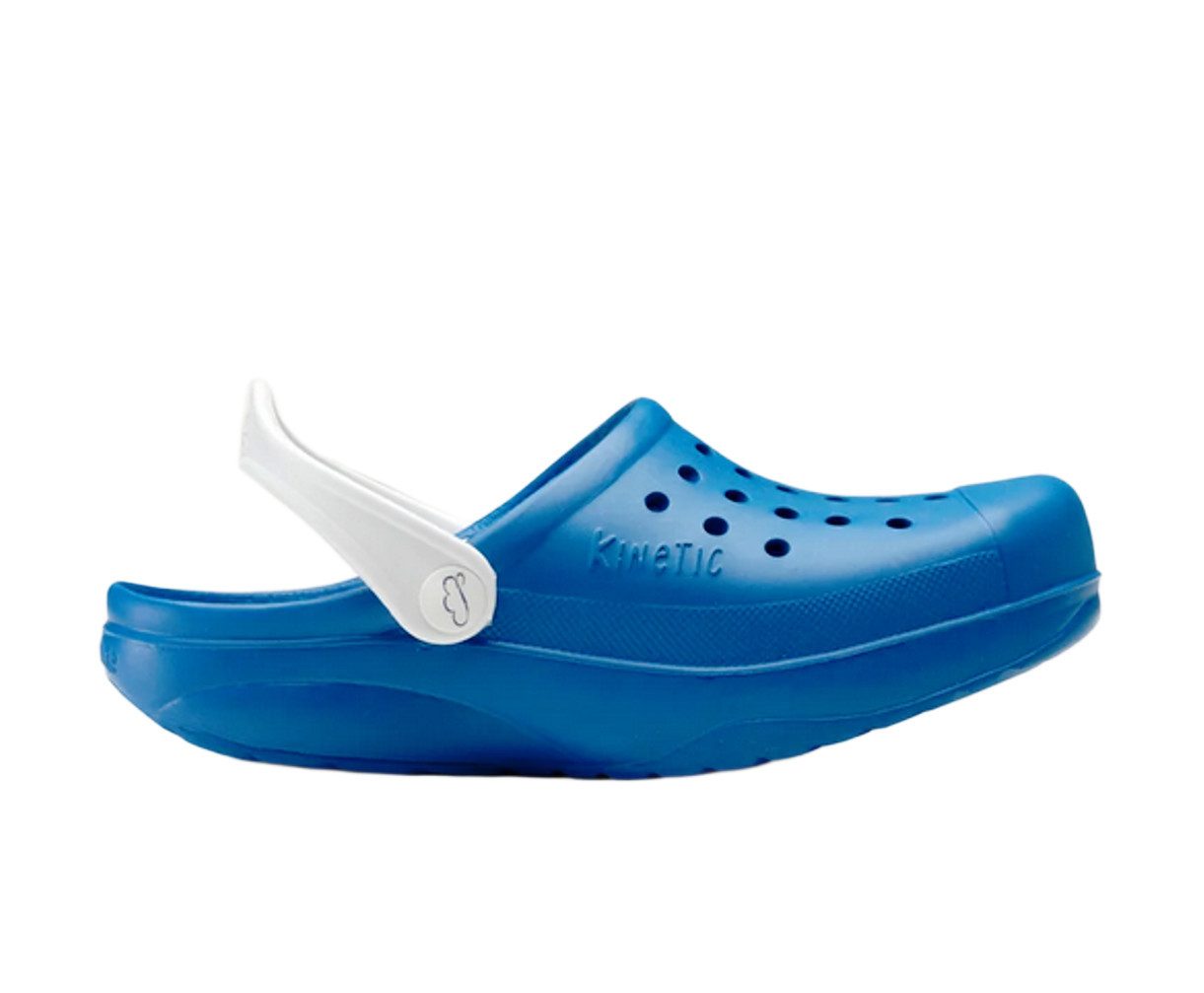 Feliz Caminar Kinetic electricblau/weiß mit anatomischer Innensohle Clog extra leicht