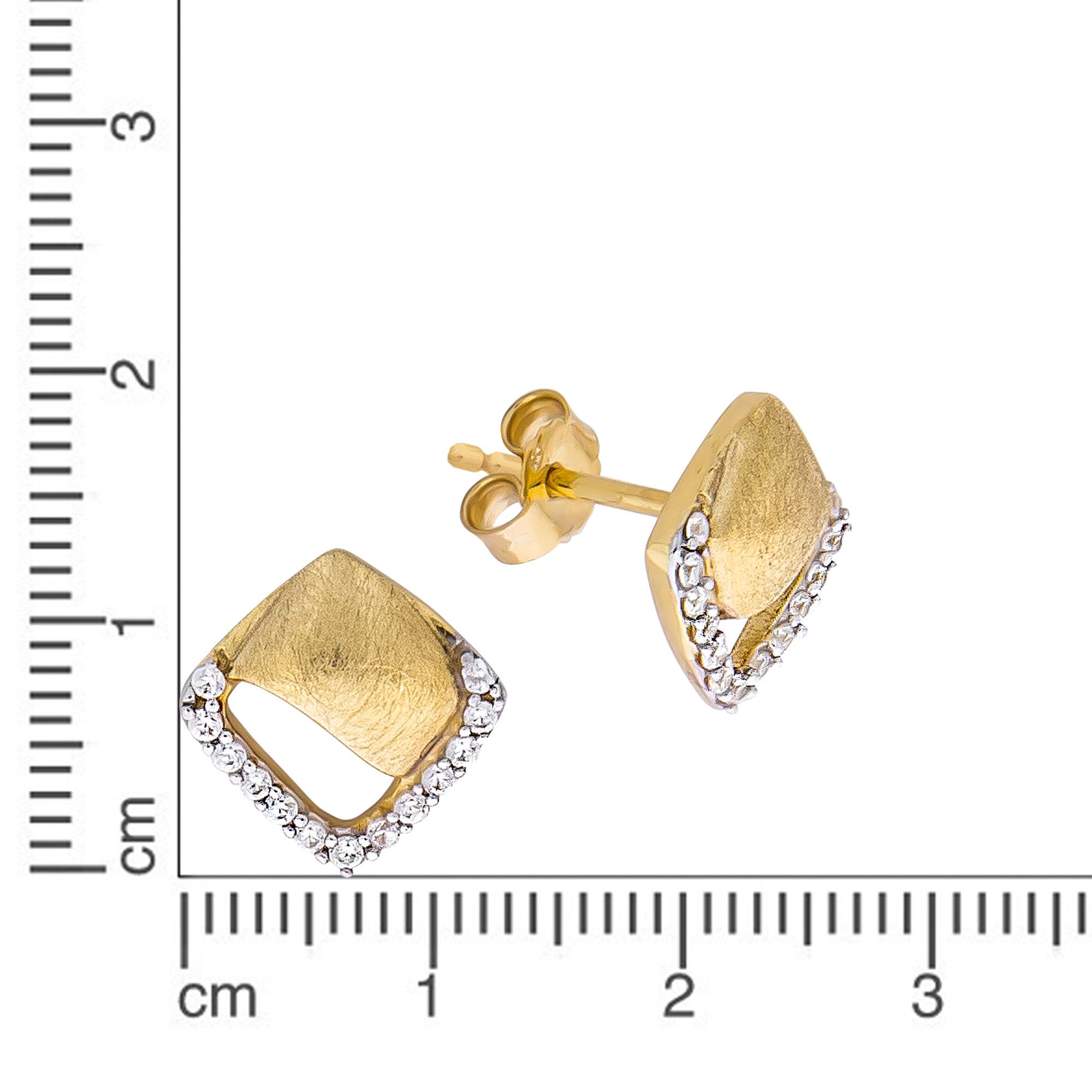Fascination by Ellen K. Paar Ohrstecker 585 Gelbgold Zirkonia günstig online kaufen