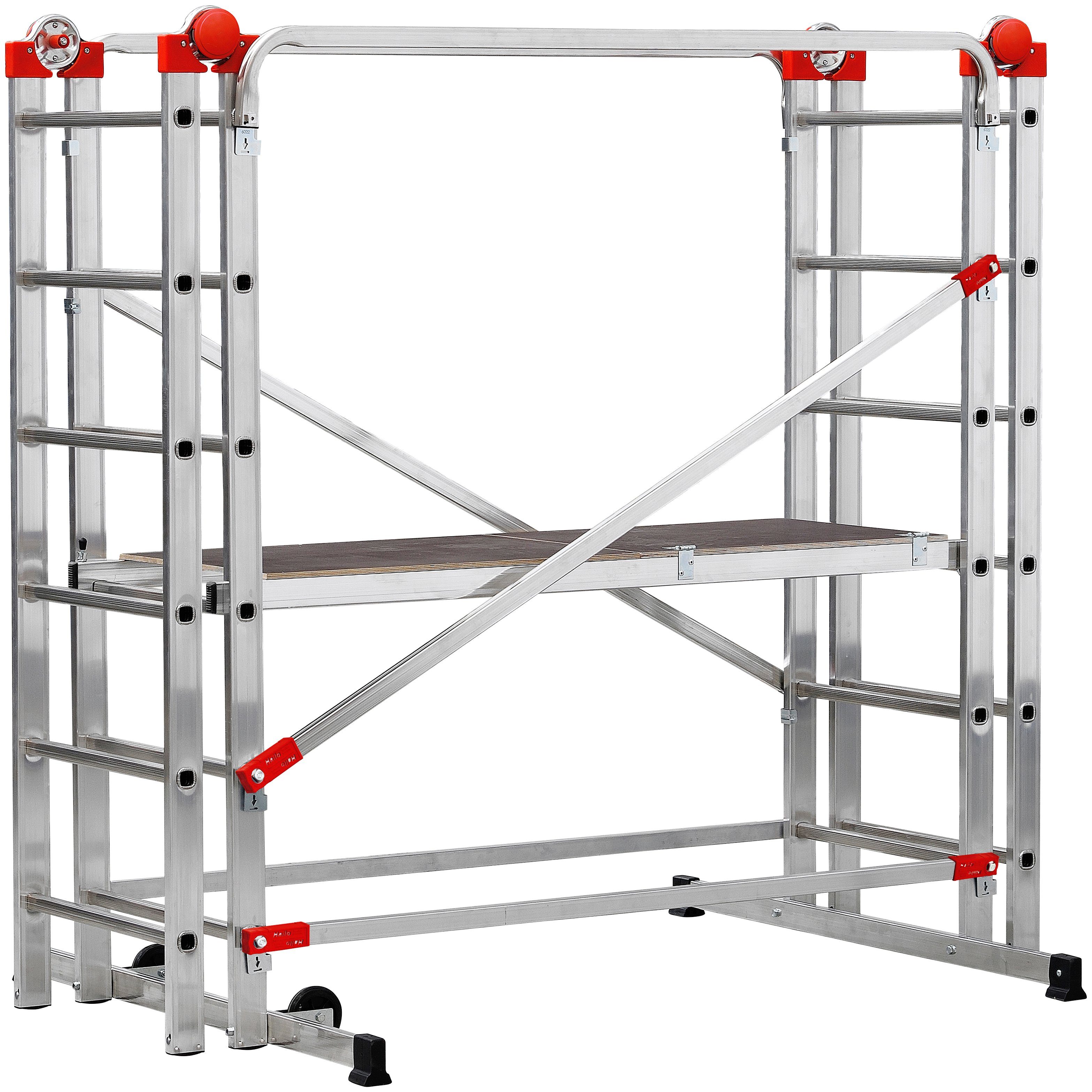 Hailo Vielzweckleiter G60 (1-St), Aluminium-Multifunktionsgerüst 2x12 günstig online kaufen