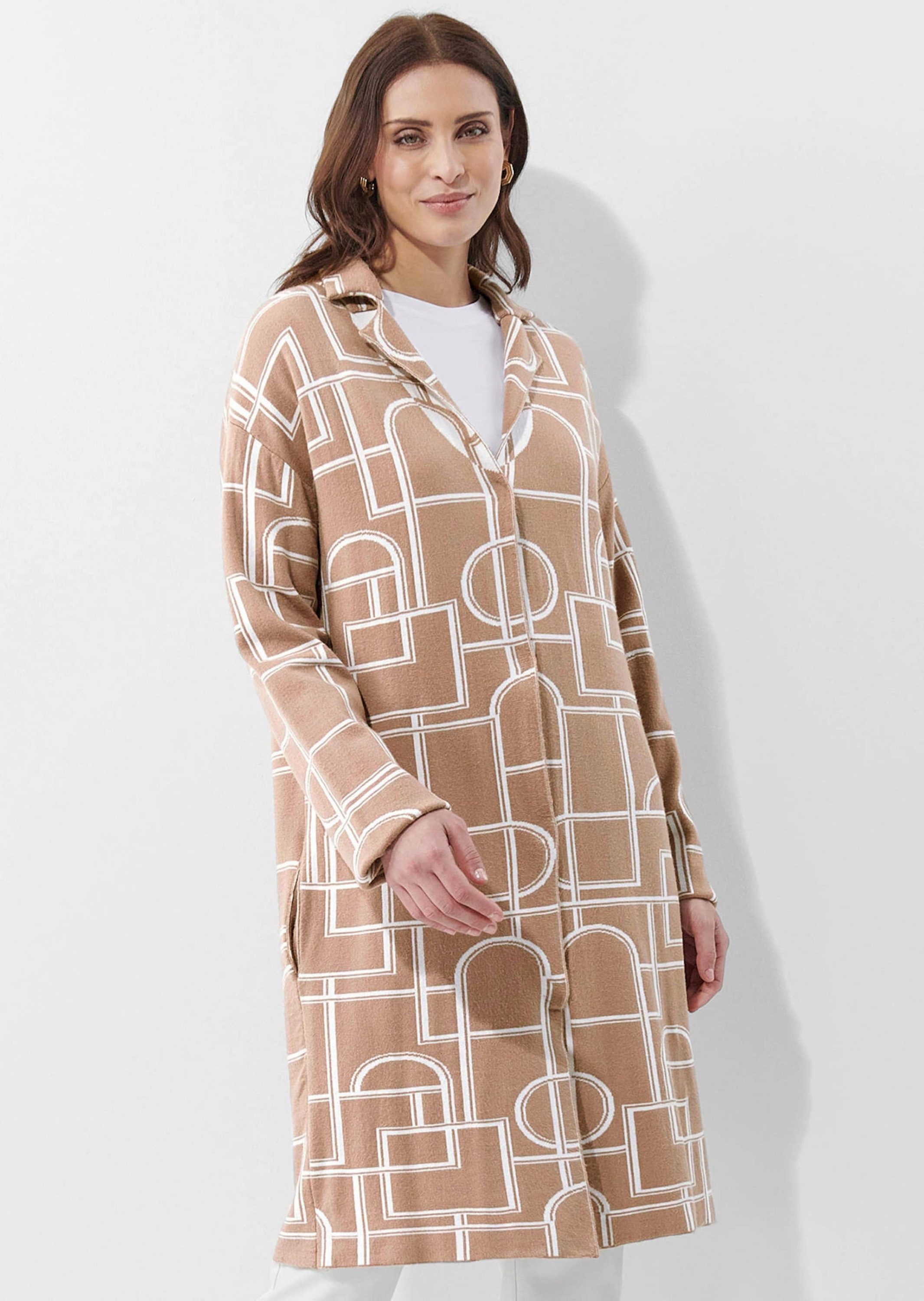 Alba Moda Kurzmantel Strickmantel