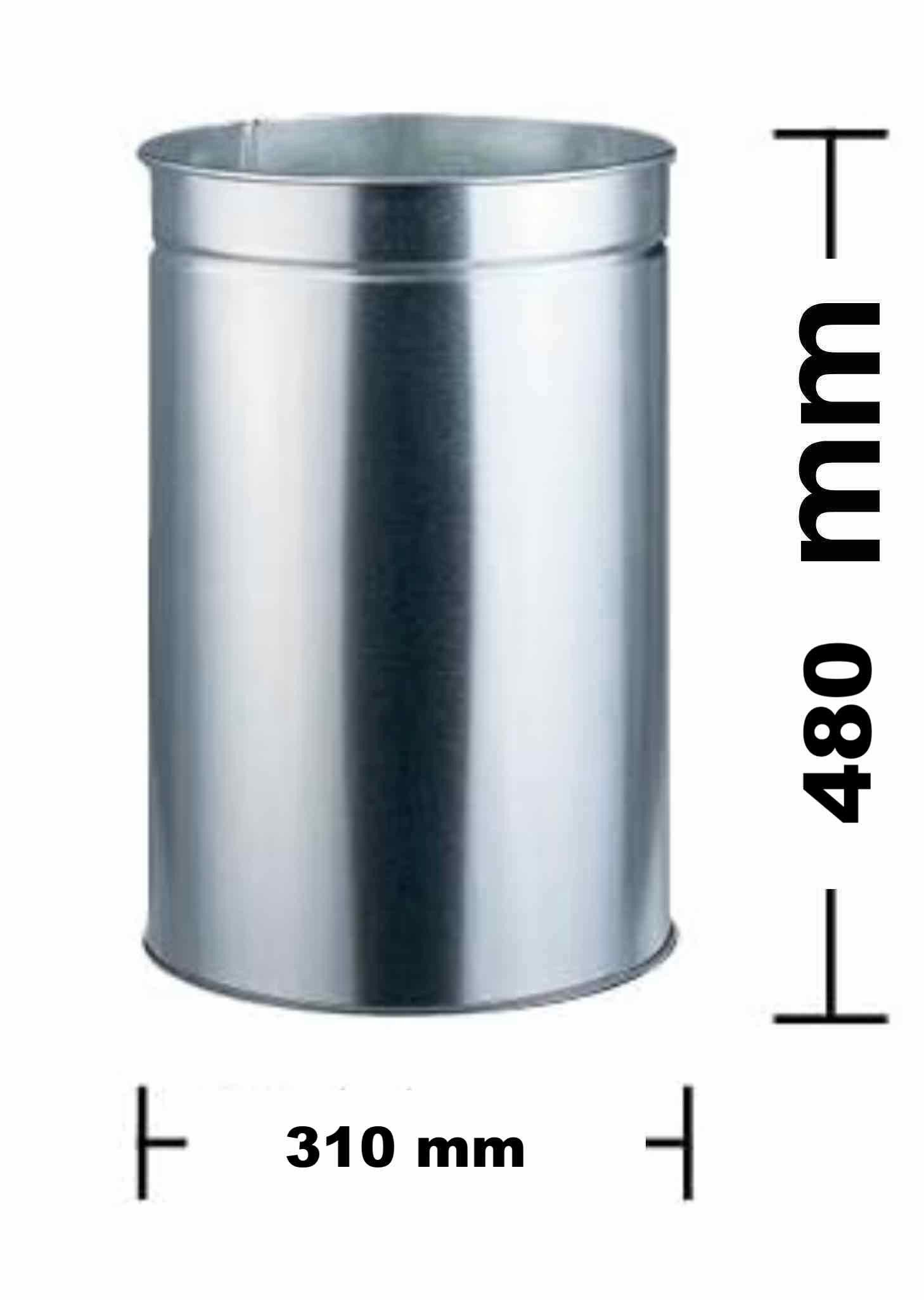 WESCO Einbaumülleimer WESCO® Metall-Ersatzbehälter 8011969, rund 33 Liter
