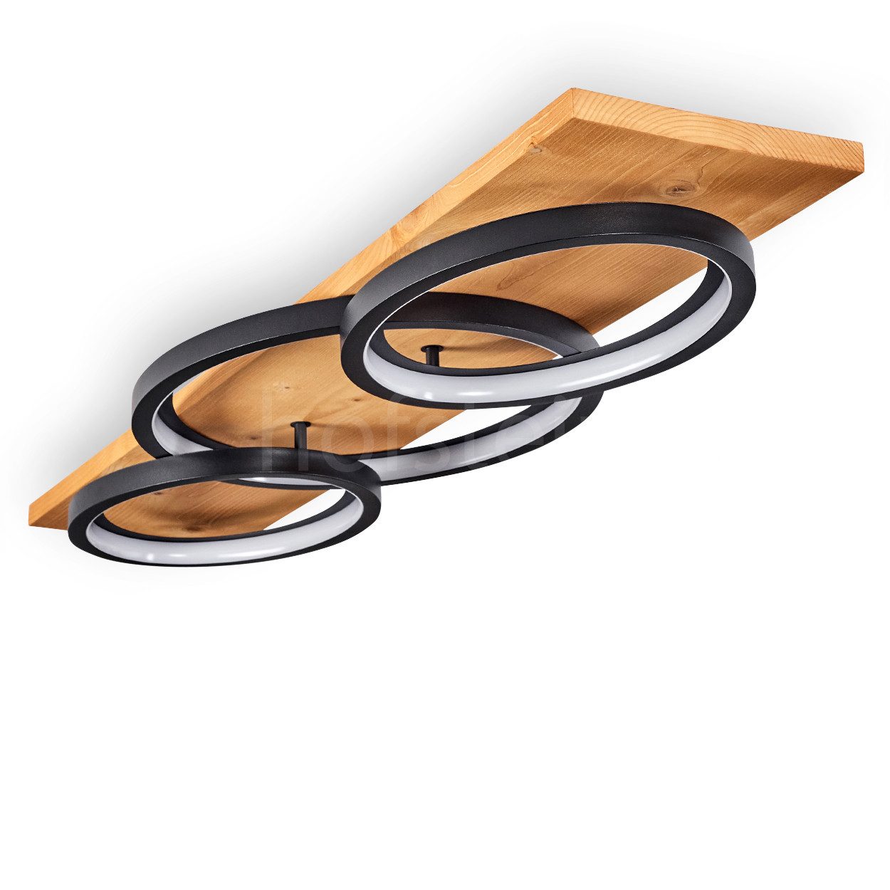 hofstein Deckenleuchte »Palermo« Deckenlampe aus Metall/Holz/Kunststoff günstig online kaufen