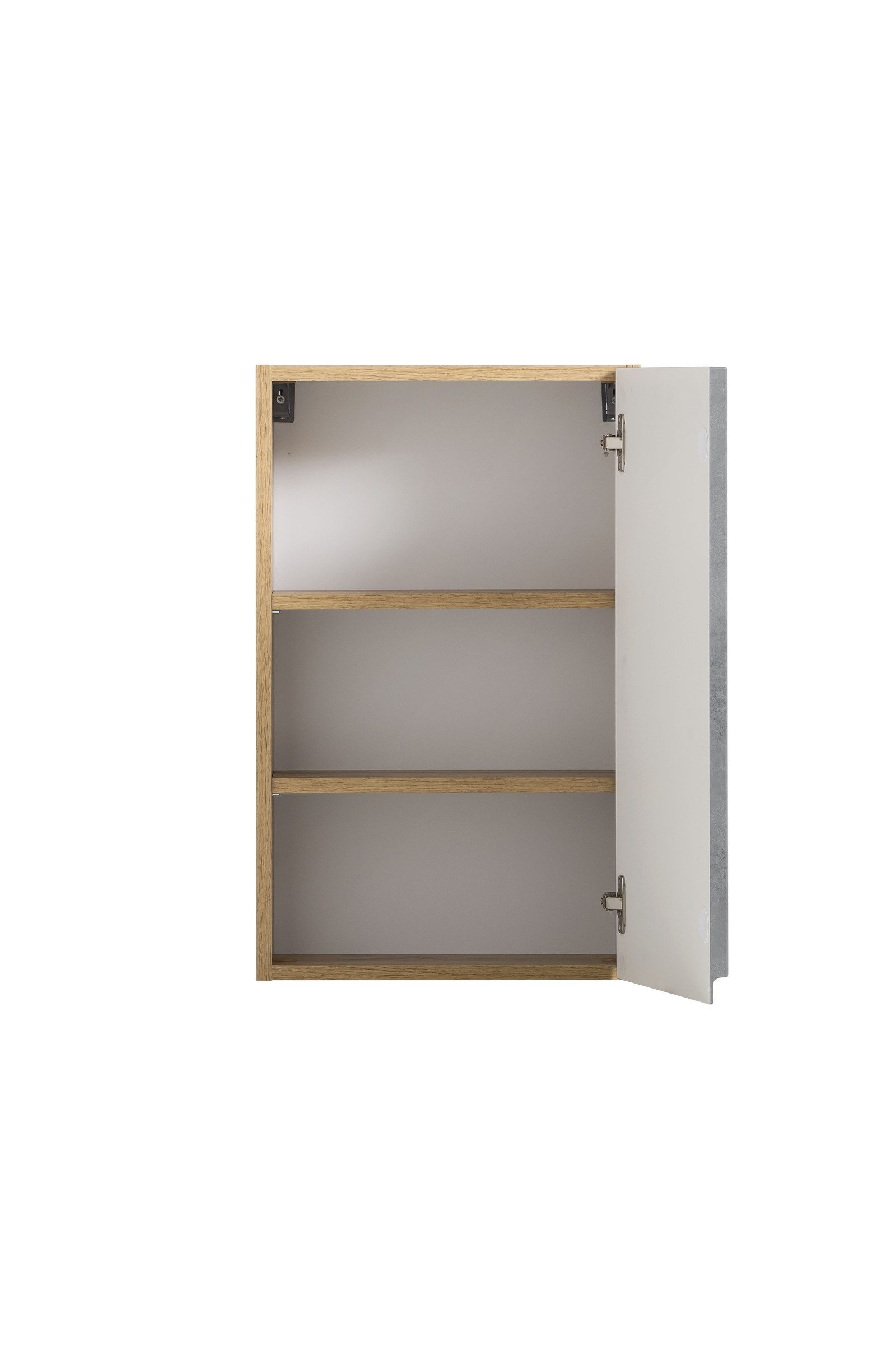 HELD MÖBEL Hängeschrank in Betongrau, Wotaneiche, MDF - 40x64x20cm (BxHxT)