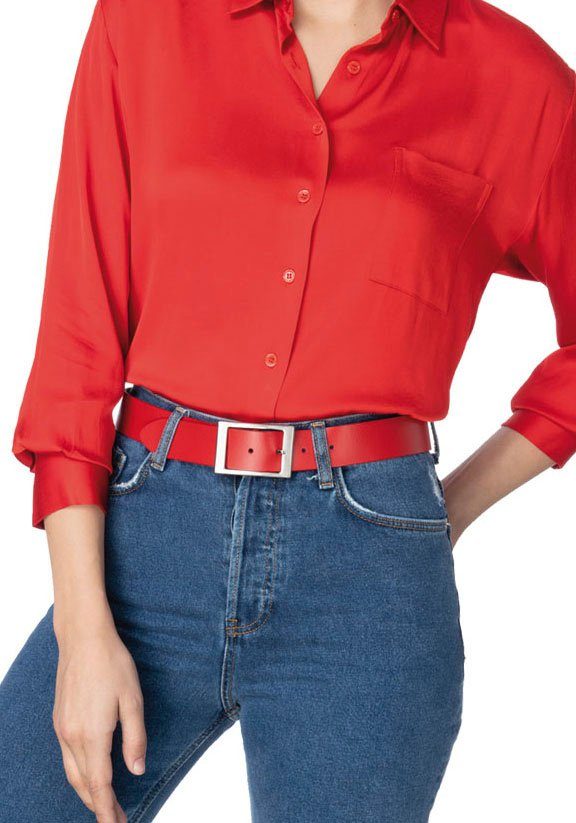 BERND GÖTZ Ledergürtel mit Rechteckschließe günstig online kaufen