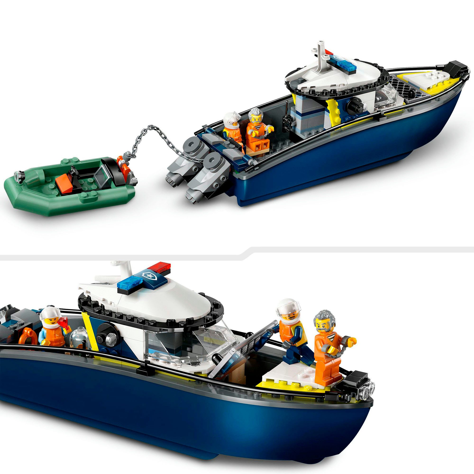LEGO® Verfolgungsjagd im Polizeiboot (60456), LEGO City Konstruktionsspielsteine, (264 St), Made in Europe – Bild 4 von 5