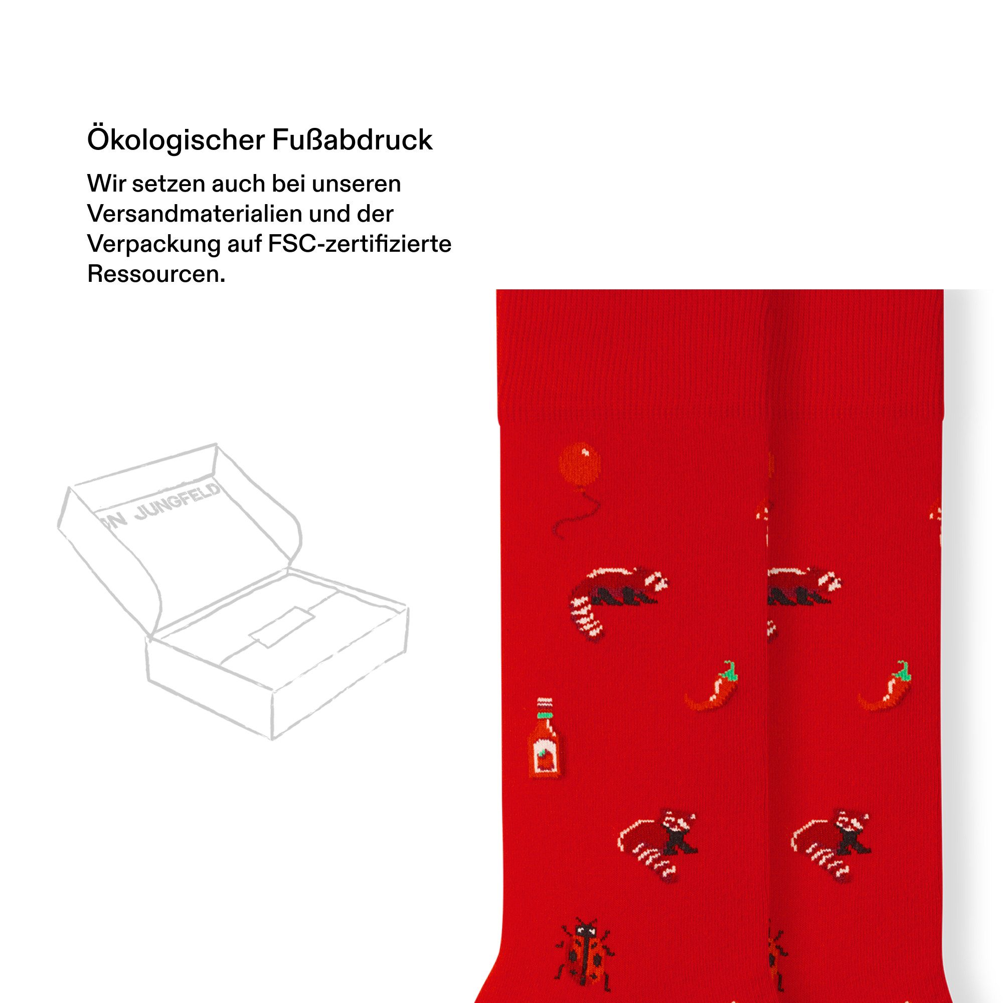 von Jungfeld Socken Signature Icons SET Baumwoll-Mischung 35-46 Unisex (3-Paar, 3 Paar) Lustige Motivsocken aus Bio-Baumwolle